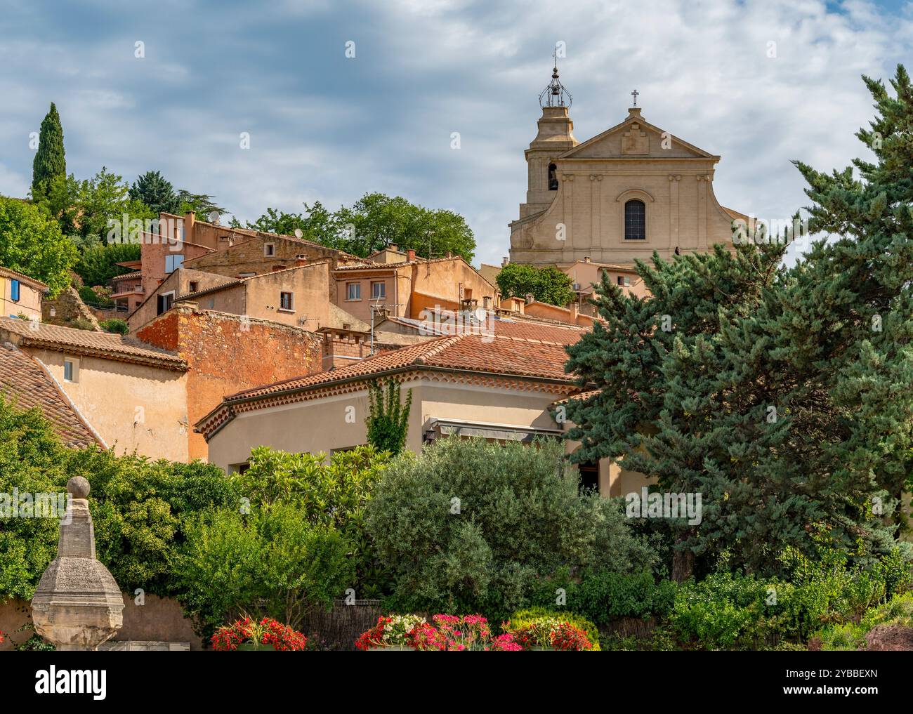 Impression de Bedoin, commune du département du Vaucluse en région Provence dans le sud-est de la France. Banque D'Images