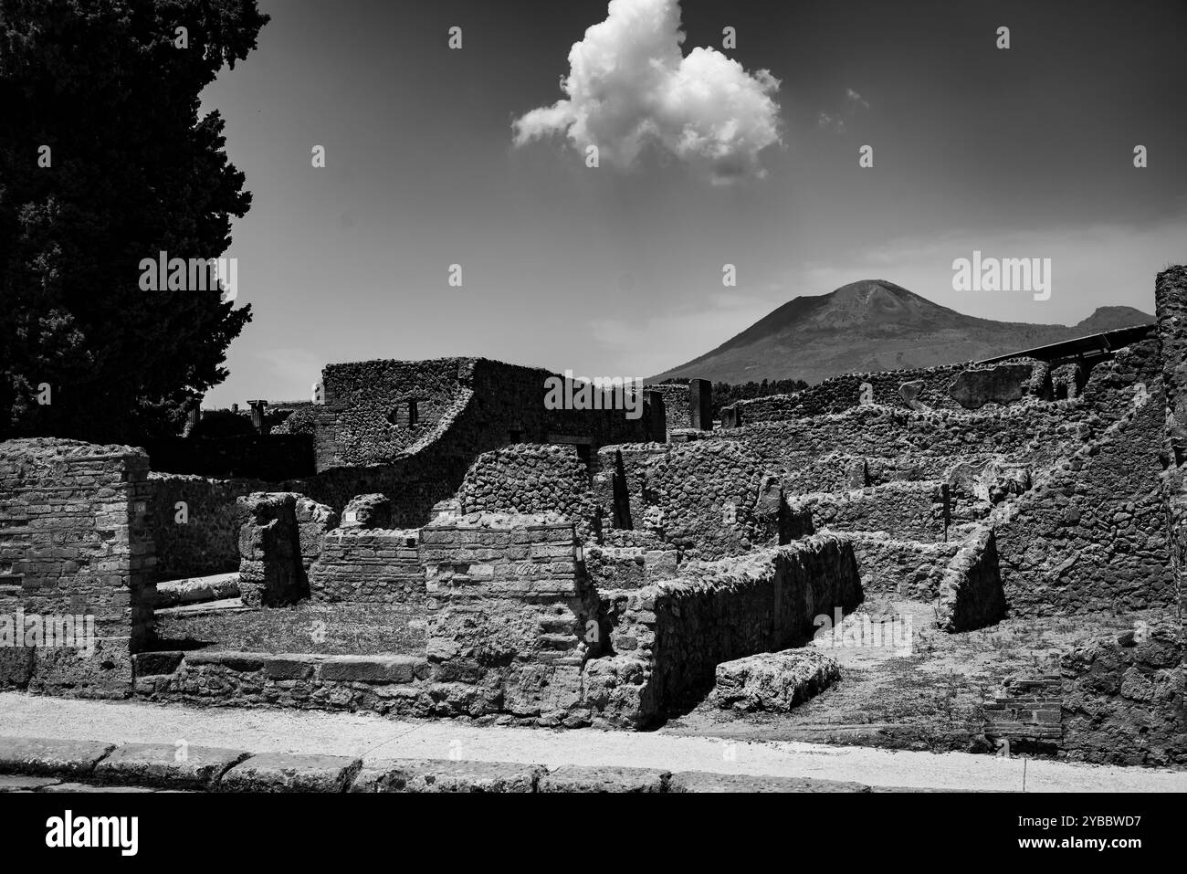 Pompéi était une ancienne ville de Campanie sur le golfe de Naples, qui a été enterrée pendant l'éruption du Vésuve en 79 après JC Banque D'Images