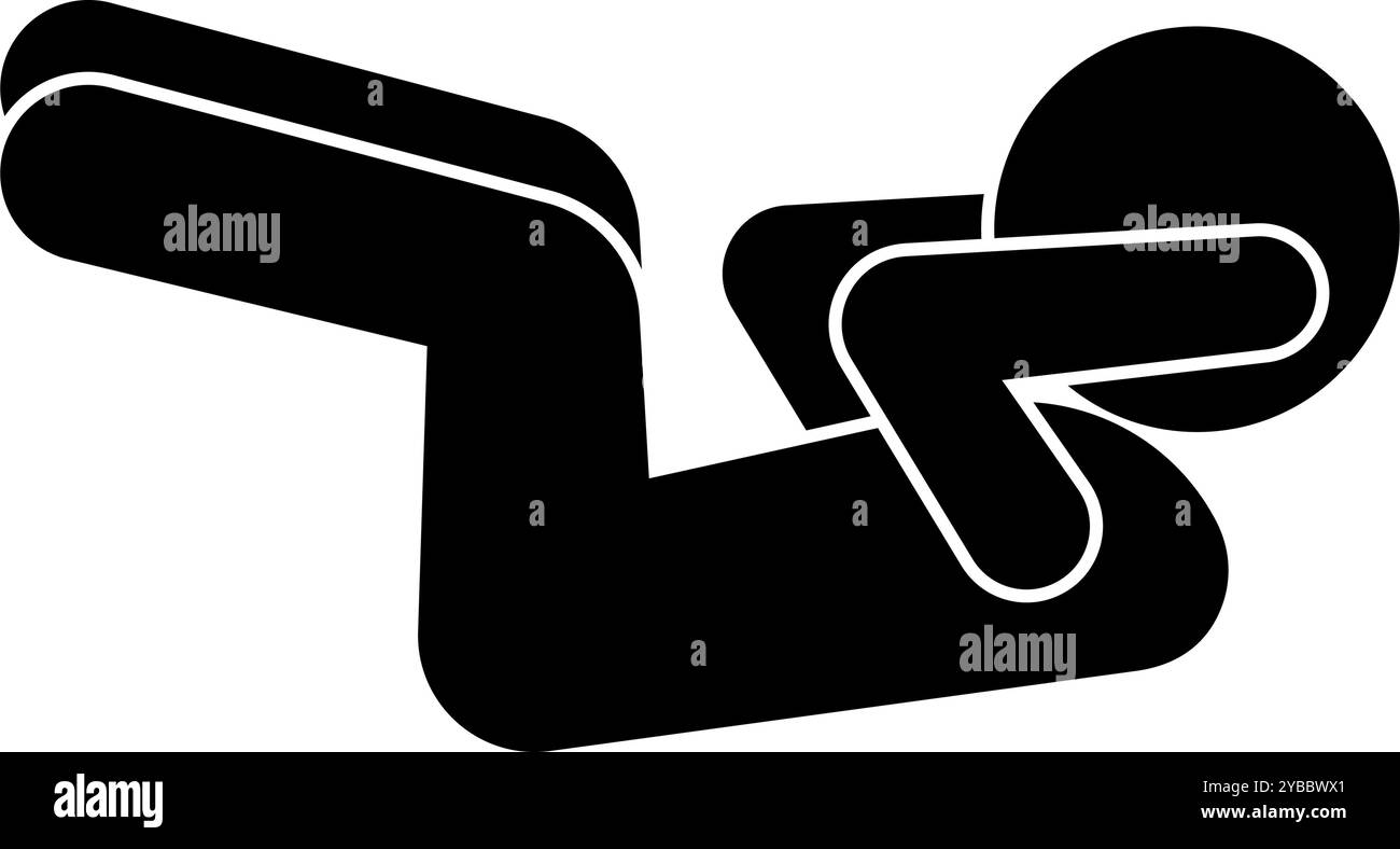 Silhouette croquante. Silhouette assise. Vecteur modifiable. Illustration de Vecteur