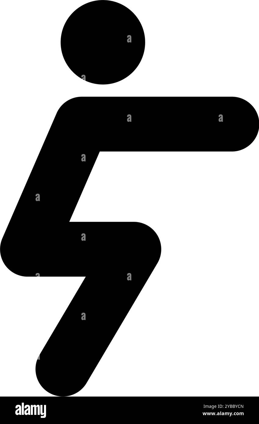 Silhouette de la personne faisant squat. Vecteur modifiable. Illustration de Vecteur