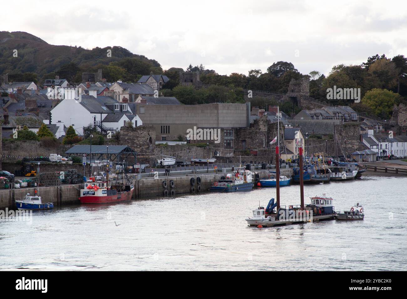 Bateaux à Conwy, pays de Galles du Nord, Royaume-Uni Banque D'Images