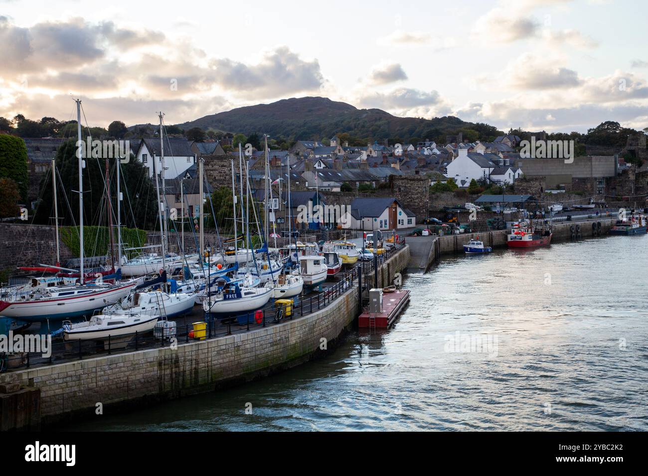 Bateaux à Conwy, pays de Galles du Nord, Royaume-Uni Banque D'Images