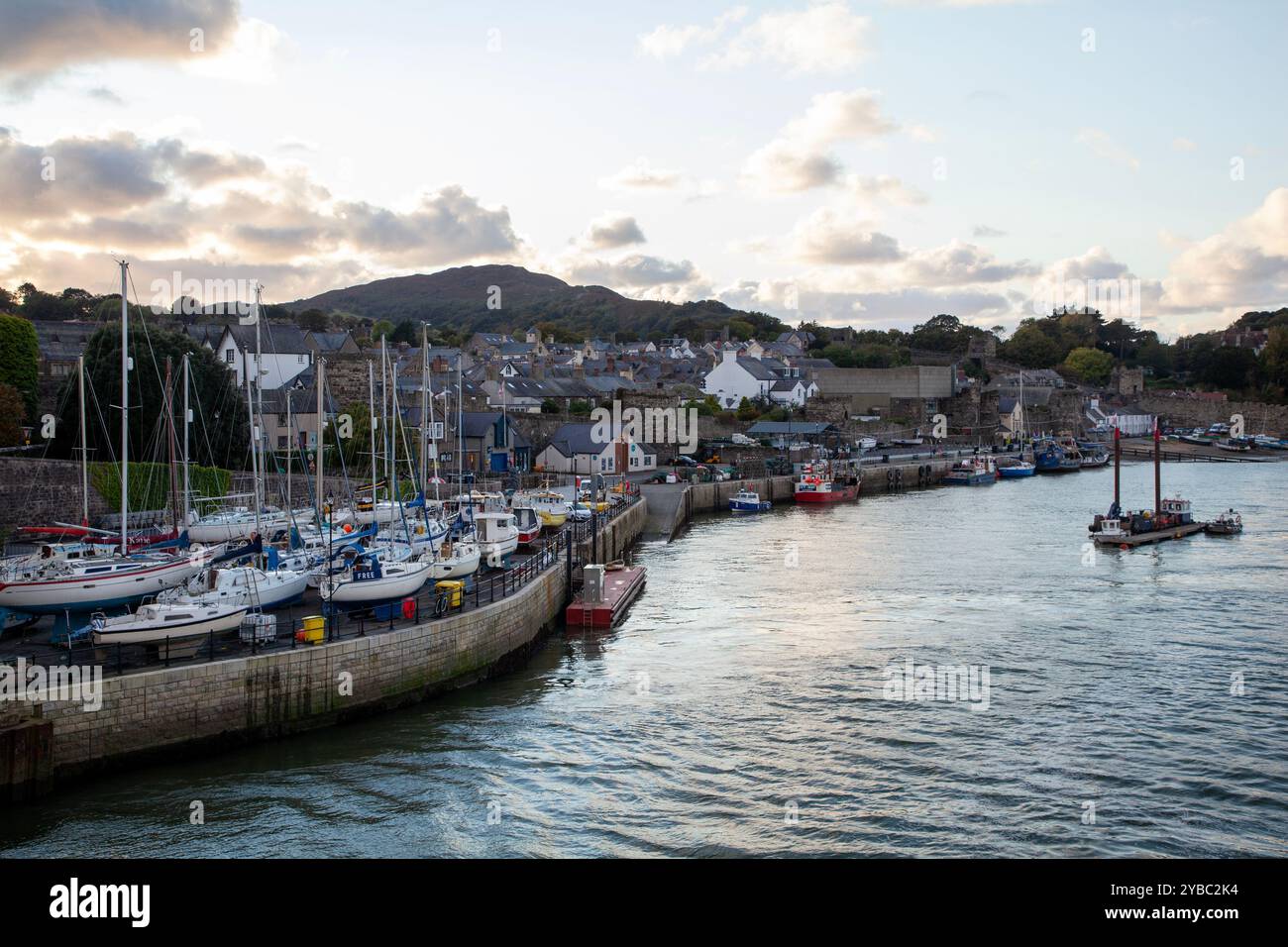 Bateaux à Conwy, pays de Galles du Nord, Royaume-Uni Banque D'Images