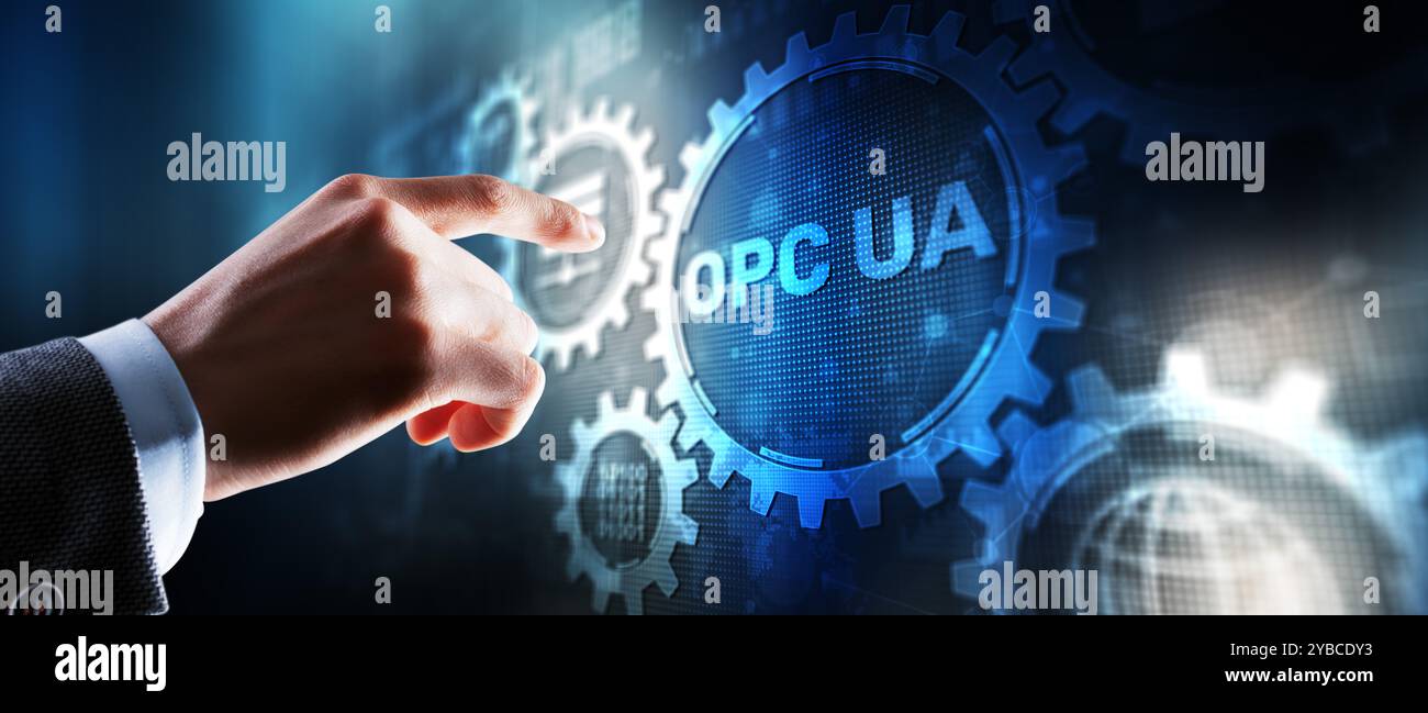 Communications sur plate-forme ouverte. Concept d'interface d'automatisation OPC. Banque D'Images