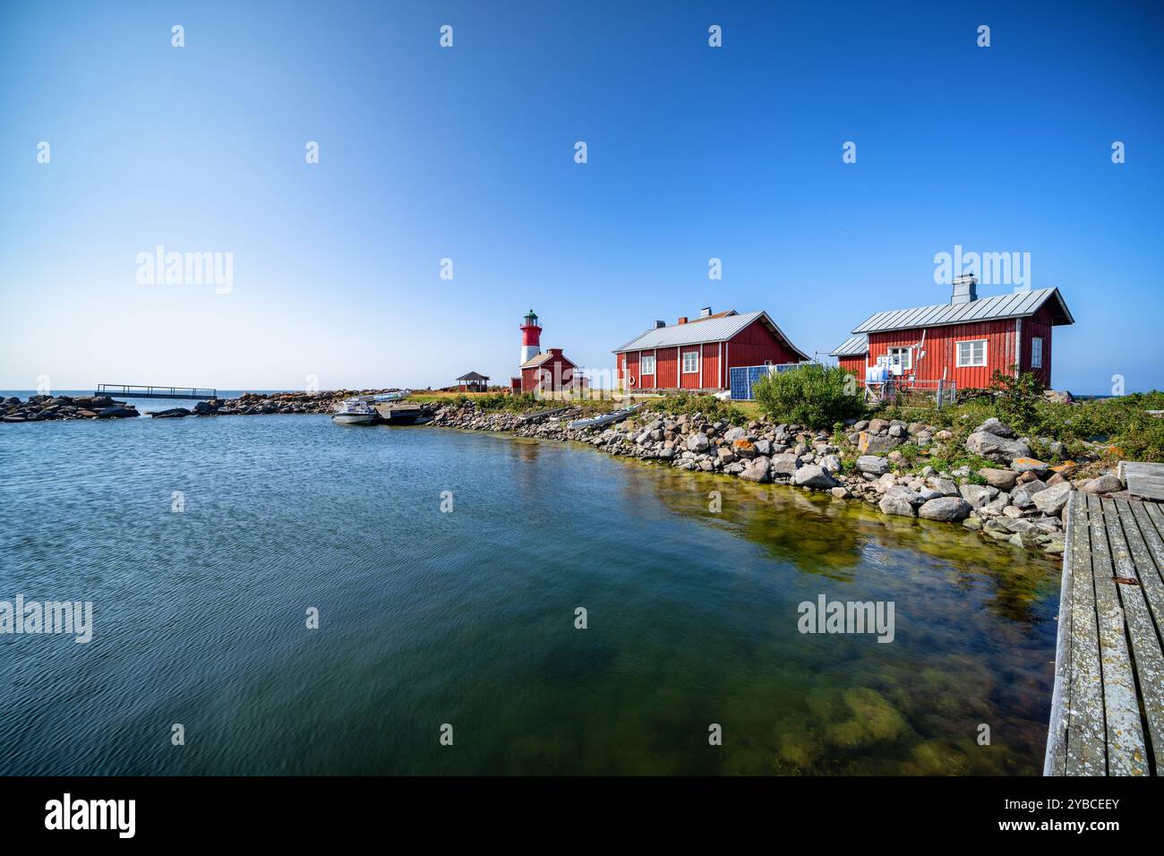 Au phare de Strömmingsbådan, Maalahti, Finlande Banque D'Images