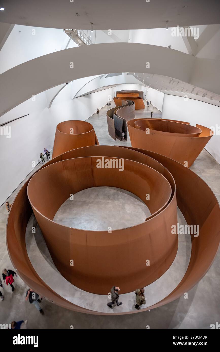 La question du temps, Richard Serra, Musée Guggenheim Bilbao, Bilbao, pays Basque, Espagne, Europe Banque D'Images