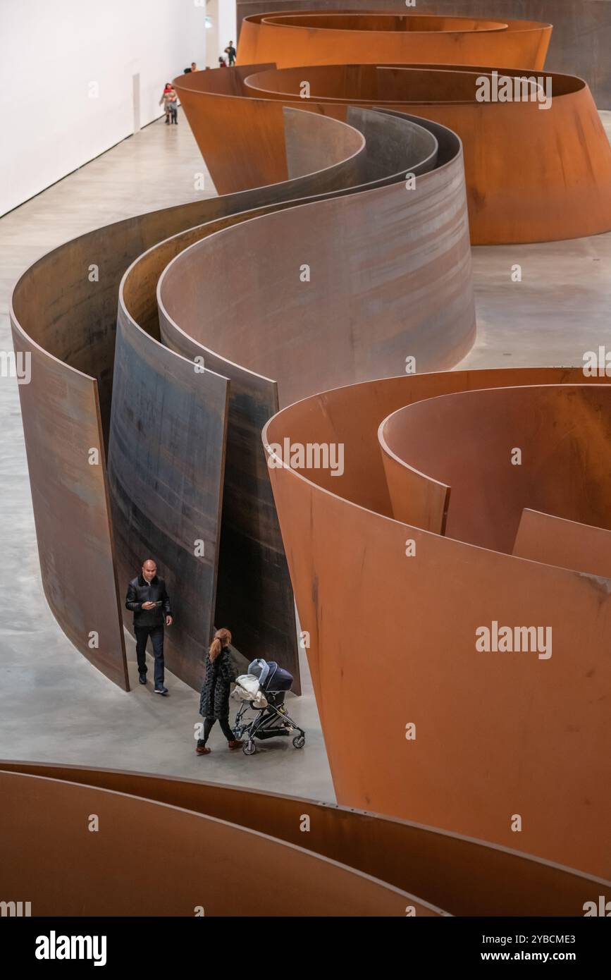La question du temps, Richard Serra, Musée Guggenheim Bilbao, Bilbao, pays Basque, Espagne, Europe Banque D'Images