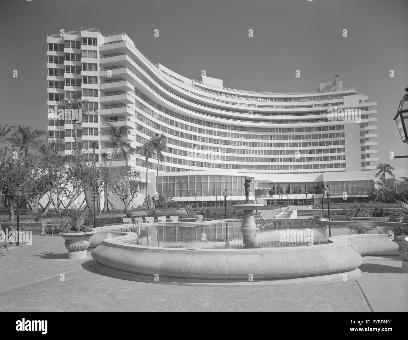 Hôtel Fontainebleau, Miami Beach, Floride, 1955. Banque D'Images