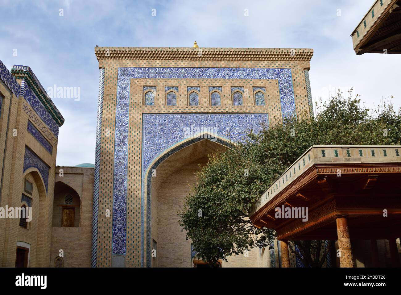 À l'intérieur de la Madrasah Muhammad Amin-khan. Vieille ville Itchan kala à Khiva Banque D'Images