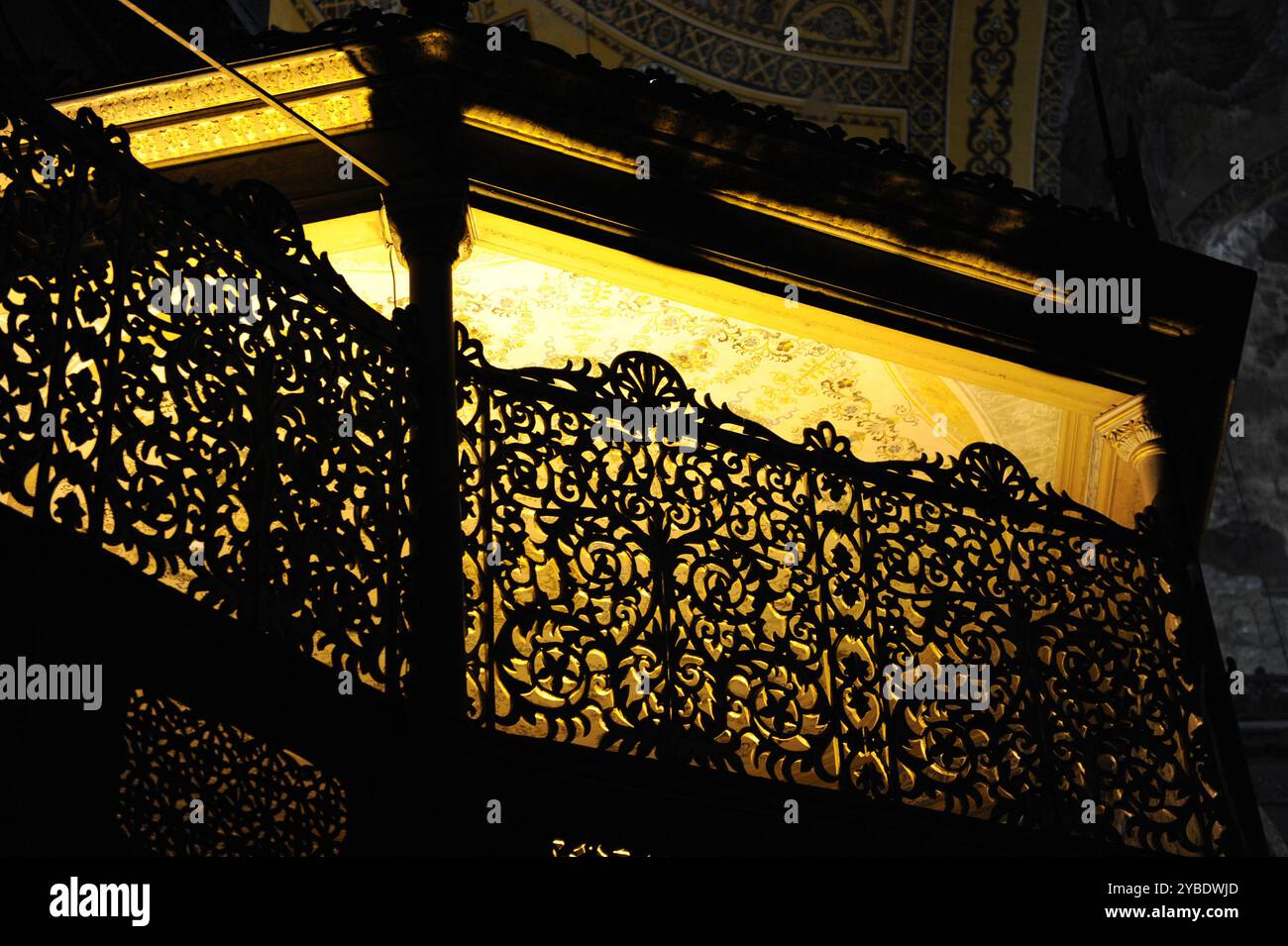 Sainte-Sophie, détail de l'intérieur, Istanbul, Turquie, 2013. Banque D'Images