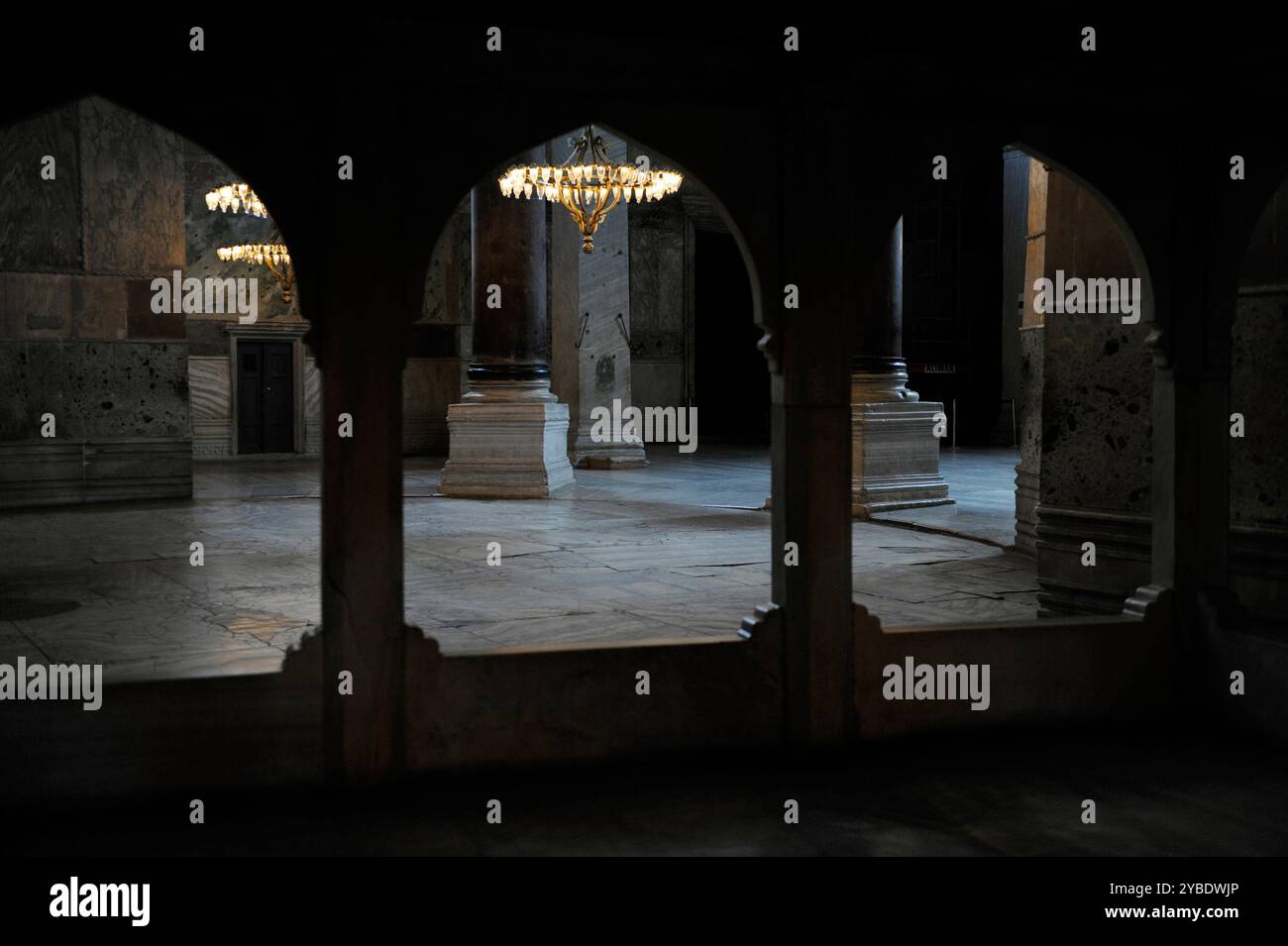 Tribune des chanteurs, Sainte-Sophie, Istanbul, Turquie, 2013. Banque D'Images