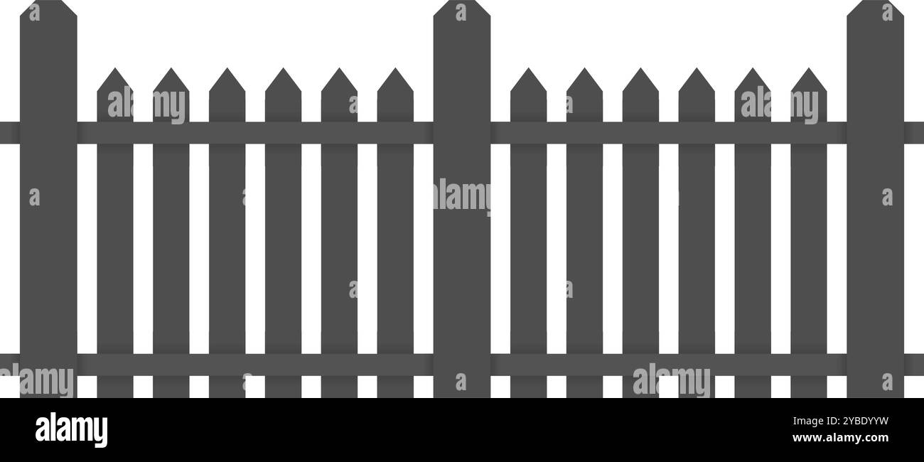 conception de silhouette de clôture de piquet pour les jardins. Illustration vectorielle Illustration de Vecteur