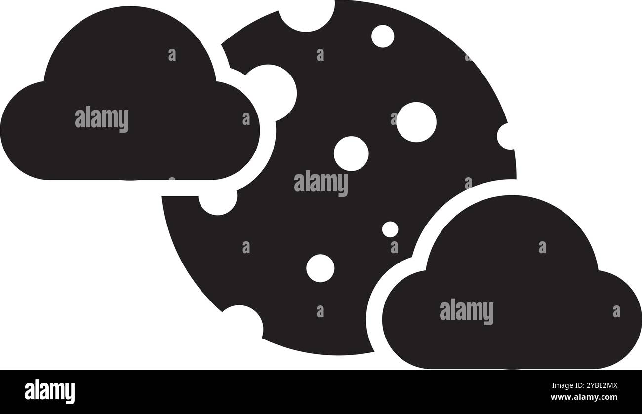 conception de logo d'illustration vectorielle d'icône de lune Illustration de Vecteur