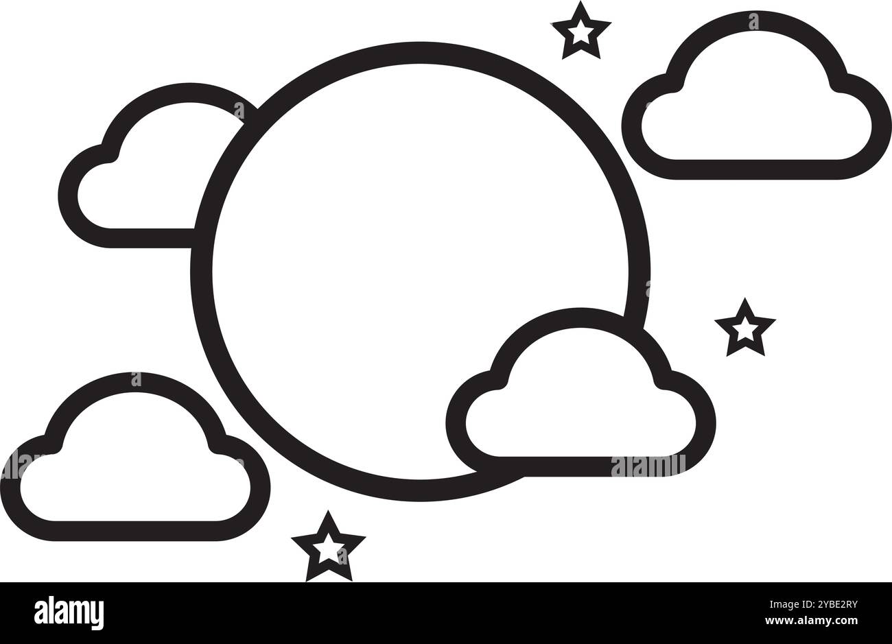 conception de logo d'illustration vectorielle d'icône de lune Illustration de Vecteur