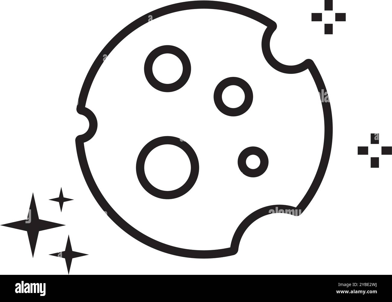 conception de logo d'illustration vectorielle d'icône de lune Illustration de Vecteur