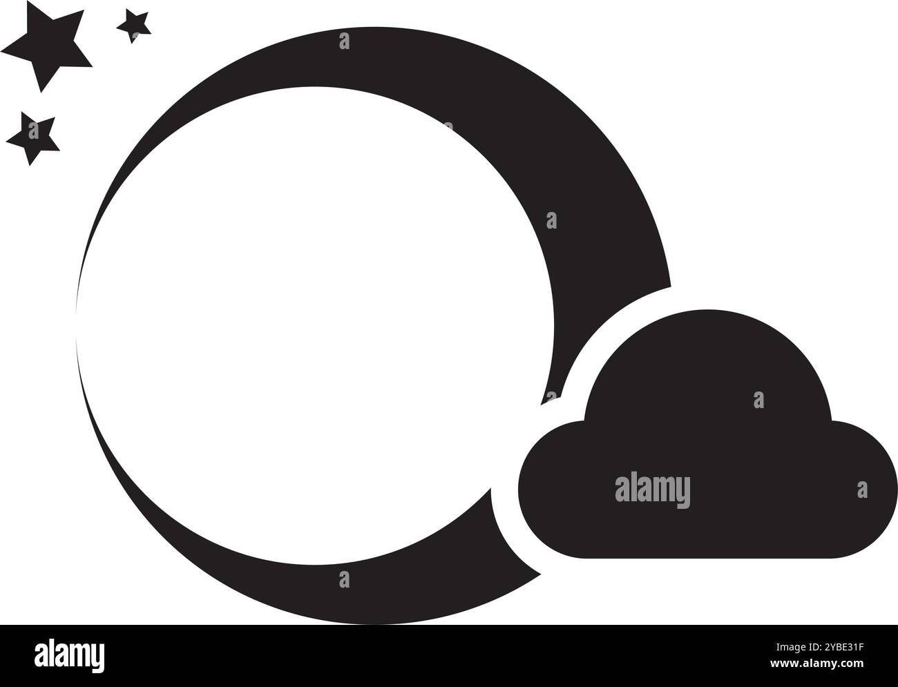 conception de logo d'illustration vectorielle d'icône de lune Illustration de Vecteur