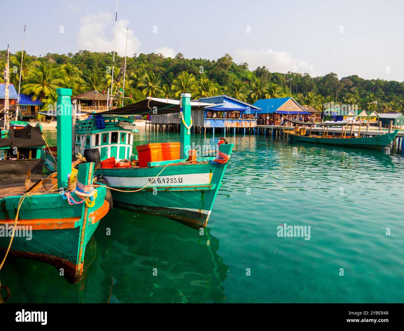 Koh Rong, Cambodge - 10 janvier 2020 : vue sur le village de Sok San. Banque D'Images