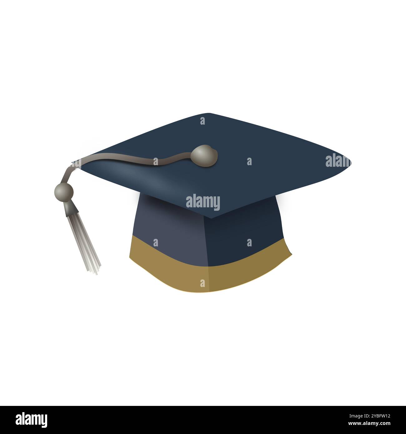 Icône de casquette de graduation, symbolise la réussite scolaire et le succès avec un design classique. Illustration de Vecteur