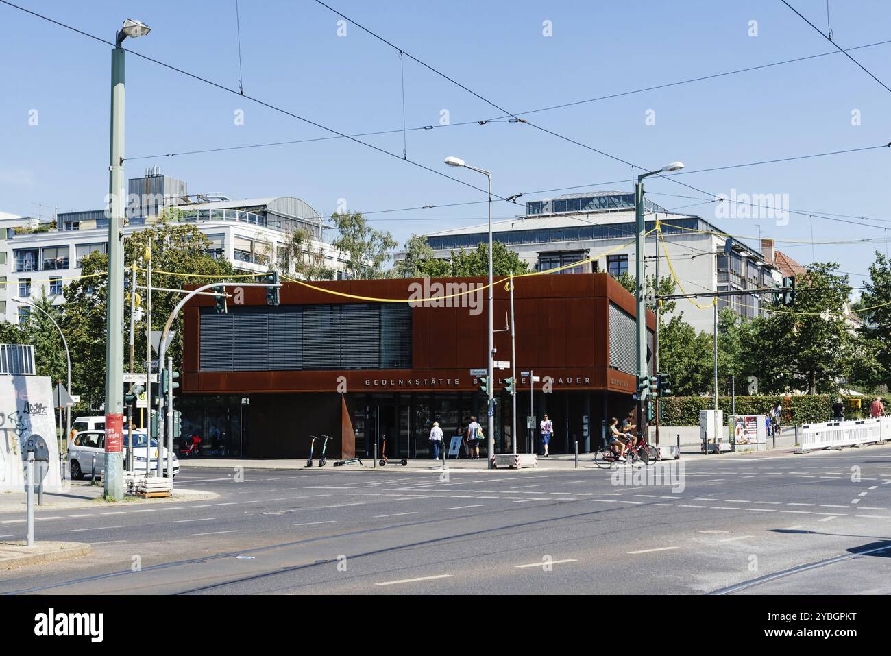 Berlin, Allemagne, 28 juillet 2019 : Mémorial du mur de Berlin à Bernauer Strasse. Le mémorial du mur de Berlin est le site mémorial central de la division allemande, lo Banque D'Images