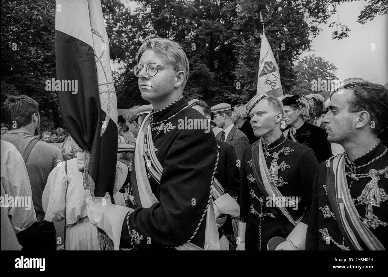 Allemagne, Potsdam, 17 août 1991, Fraternités à l'enterrement des restes mortels de Frédéric II à Potsdam Sanssouci, Europe Banque D'Images