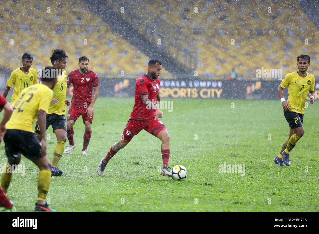 Airmarine Cup 2019, Malaisie vs Afghanistan, stade national Bukit Jalil, Kuala Lumpur, Malaisie, 23 mars 2019. Banque D'Images