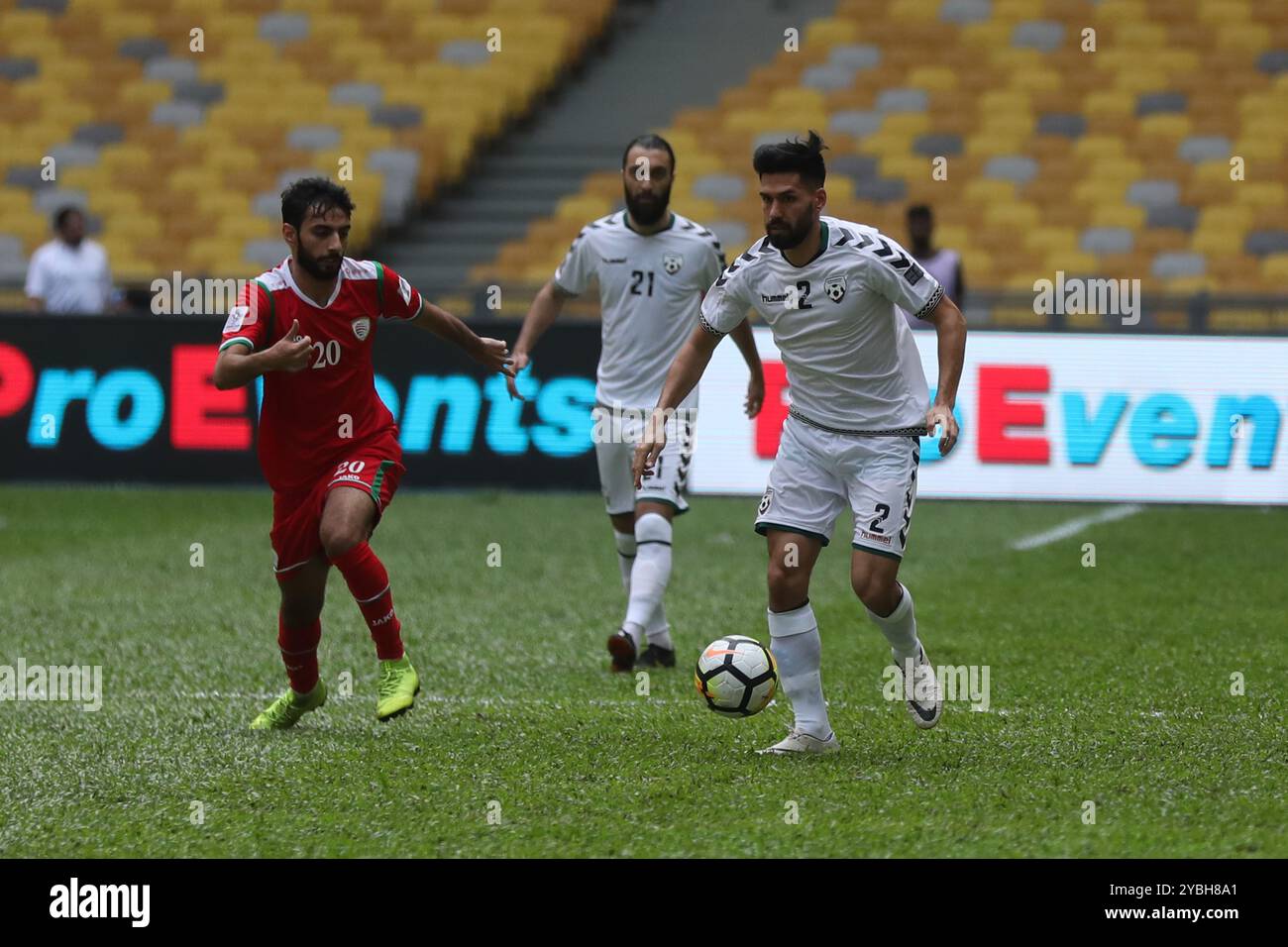 Airmarine Cup 2019, Oman vs Afghanistan, stade national Bukit Jalil, Kuala Lumpur, Malaisie, 20 mars 2019. Banque D'Images