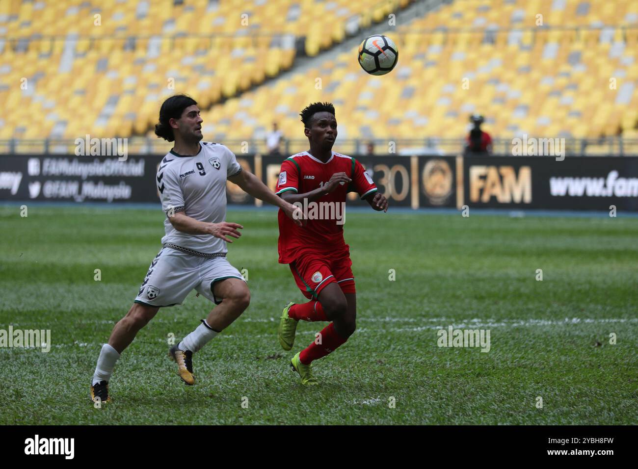 Airmarine Cup 2019, Oman vs Afghanistan, stade national Bukit Jalil, Kuala Lumpur, Malaisie, 20 mars 2019. Banque D'Images