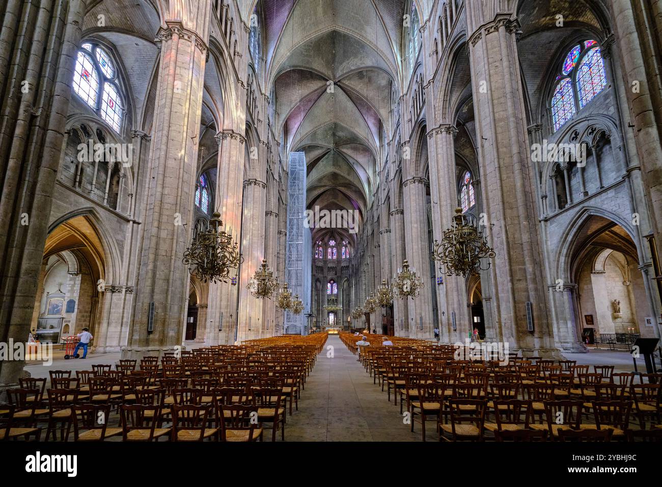 La France, cher (18), Bourges, cathédrale St Etienne, du patrimoine mondial de l'UNESCO Banque D'Images