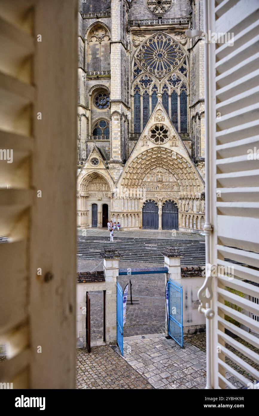 La France, cher (18), Bourges, cathédrale St Etienne, du patrimoine mondial de l'UNESCO Banque D'Images