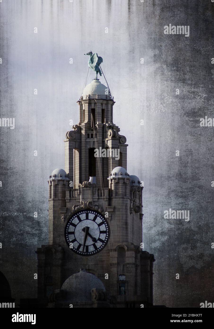 Vue sur le centre-ville de Liverpool Banque D'Images