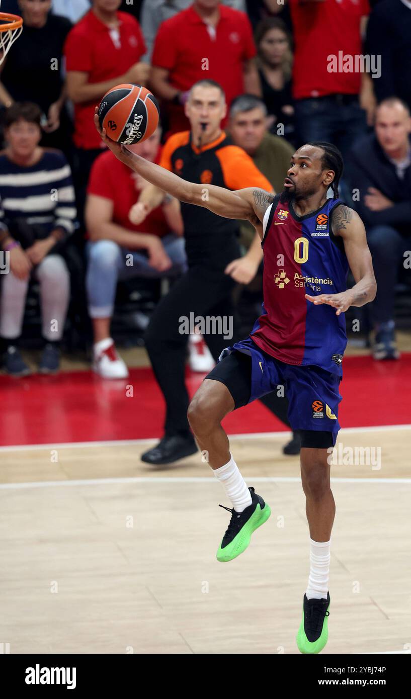 Belgrade, Serbie. 18 octobre 2024. Kevin Punter Barcelona Basquet lors du match de basket de Turkish Airlines Euroleague opposant Crvena Zvezda Meridianbet Belgrade et FC Barcelone le 18 octobre 2024 à Belgrade Arena à Belgrade, Serbie - photo Aleksandar Djorovic/DPPI crédit : DPPI Media/Alamy Live News Banque D'Images