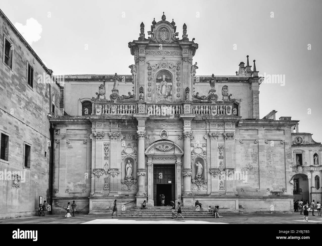 Cathédrale de Lecce, chef-d'œuvre de l'art baroque dans le Salento, Pouilles, Italie Banque D'Images