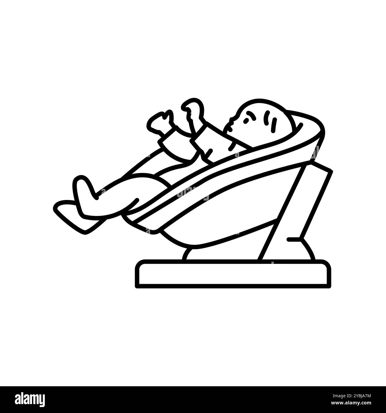 Icône de ligne de berceau. Elément isolé par vecteur. Contour modifiable. Illustration de Vecteur