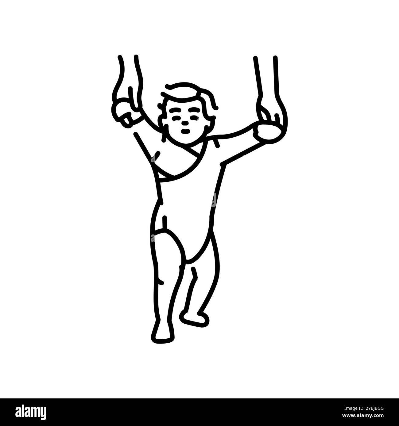 L'enfant apprend à marcher l'icône de ligne. Elément isolé par vecteur. Contour modifiable. Illustration de Vecteur