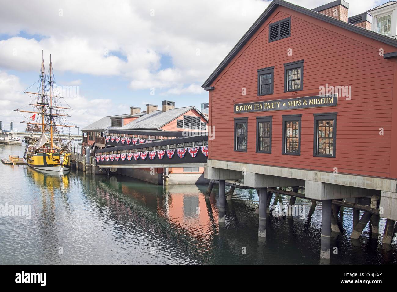 Le musée du thé de boston est une attraction touristique populaire à boston Massachusetts Banque D'Images