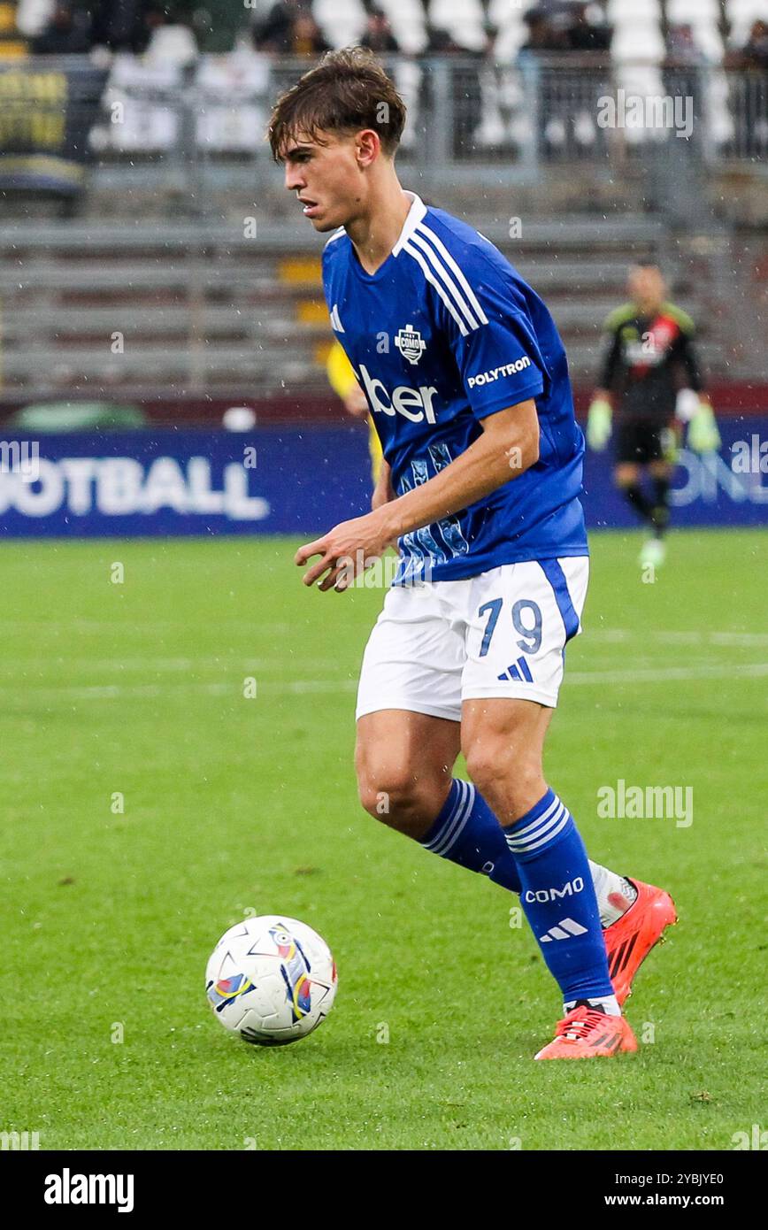 Nicolas Paz(Como 1907) Football - Italien, Serie A - Como 1907 vs Parma Calcio, 2024-25 match au Stadio Giuseppe Sinigaglia à Côme (CO), Italie, 19.10.2024. Photo de Marius Bunduc/LiveMedia lors de Como 1907 vs Parma Calcio, match de football italien Serie A à Côme, Italie, le 19 octobre 2024 Banque D'Images