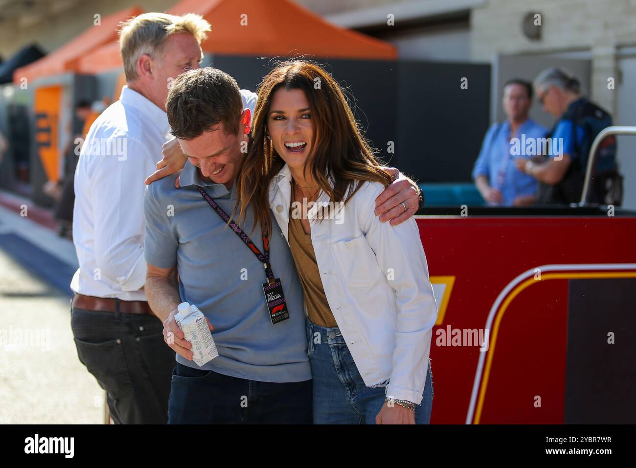 Danika Patrick (États-Unis) ancien pilote Indy et présentateur de télévision lors de la course de sprint de formule 1 Pirelli, États-Unis. 10 septembre 2024. Grand Prix 2024, prévu au circuit of Americas à Austin, TX (États-Unis) du 18 au 20 septembre 2024 (photo Alessio de Marco/Sipa USA) crédit : Sipa USA/Alamy Live News Banque D'Images