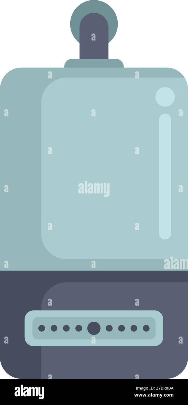 Chaudière à gaz domestique pour chauffer l'eau fournissant chaleur et confort, une icône colorée isolée sur fond blanc Illustration de Vecteur