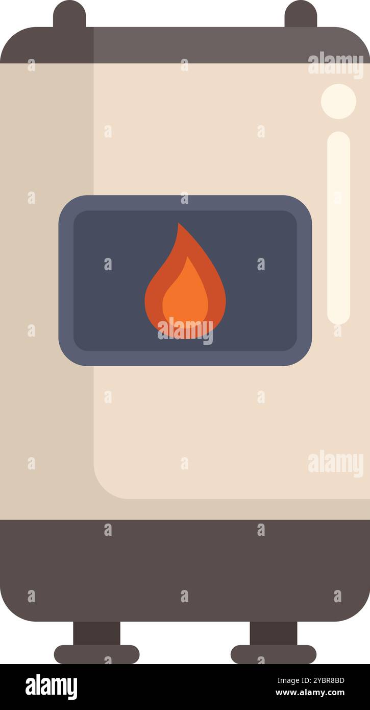 Chaudière à gaz apportant chaleur et confort, essentiel pour les systèmes de chauffage dans les bâtiments résidentiels et commerciaux Illustration de Vecteur