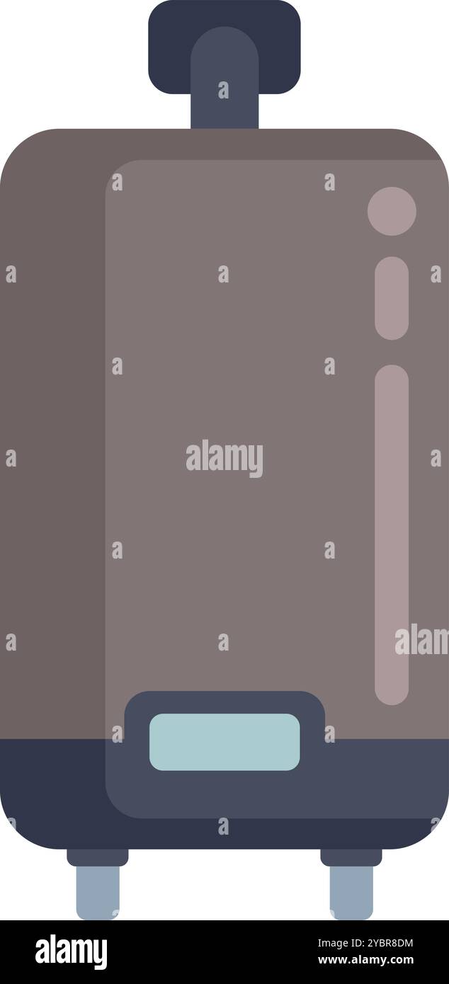 Illustration d'un chauffe-eau domestique à gaz fournissant de l'eau chaude pour la maison Illustration de Vecteur