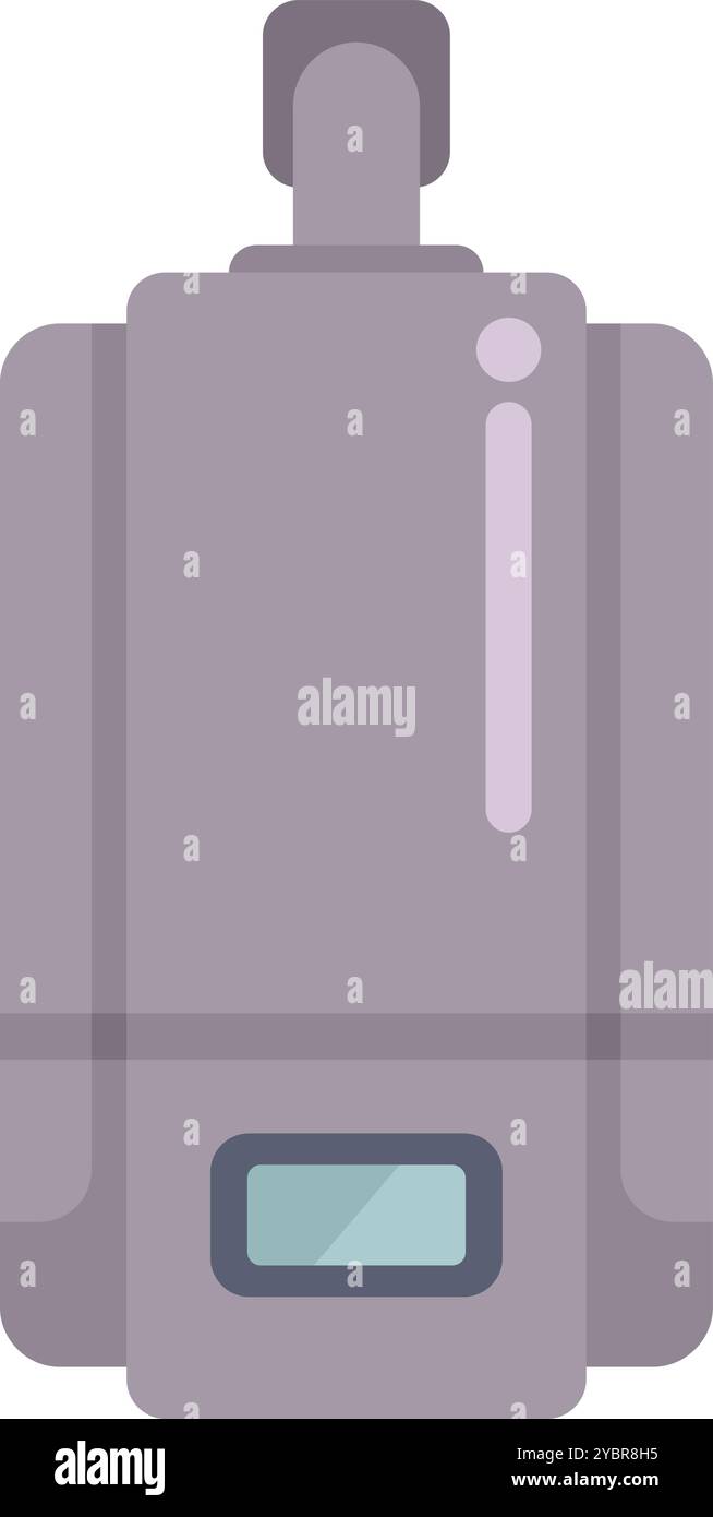 Illustration avec une chaudière à gaz moderne fournissant de l'eau chaude pour un système de chauffage domestique Illustration de Vecteur