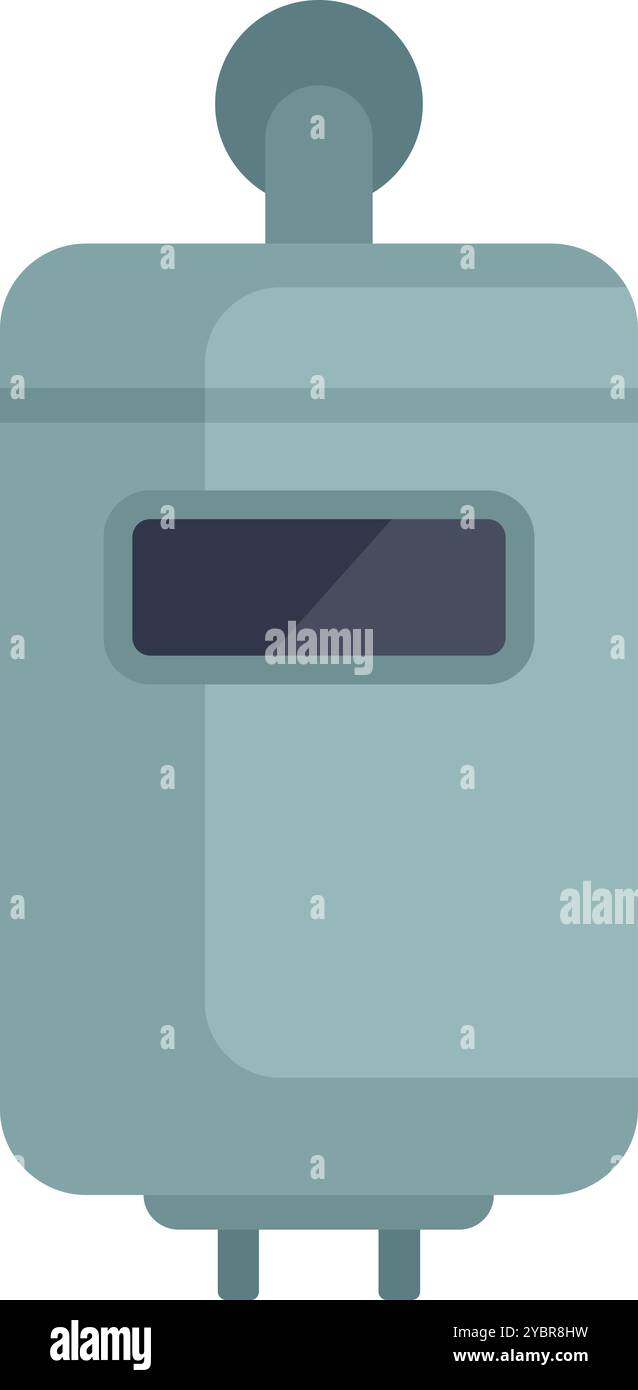 La chaudière chauffe l'eau pour la douche et le système de chauffage central Illustration de Vecteur