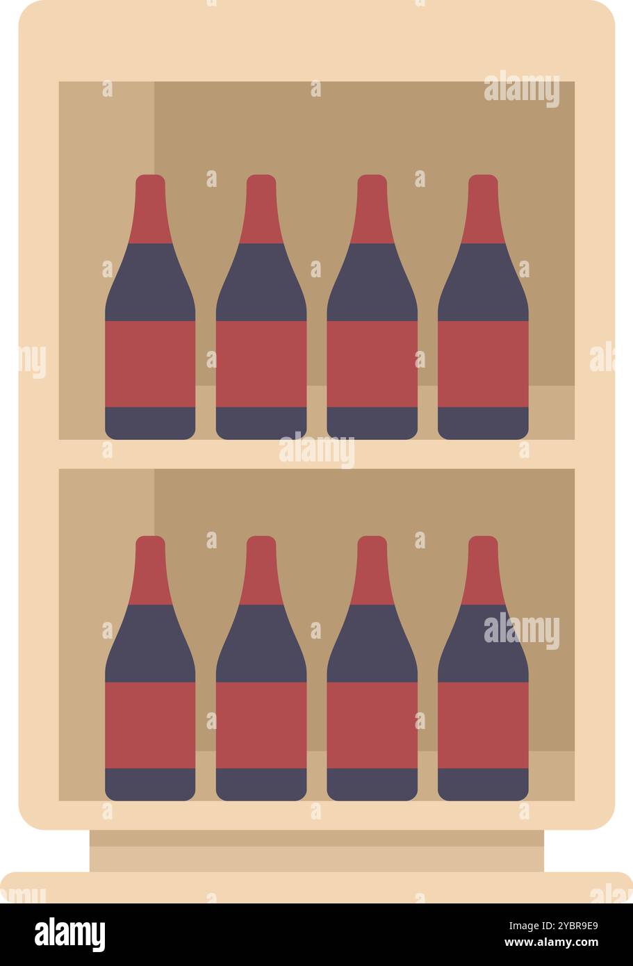 Bouteilles de vin reposant sur une étagère en bois affichant leur design élégant Illustration de Vecteur Bouteilles de vin reposant sur une étagère en bois affichant leur design élégant Illustration de Vecteur