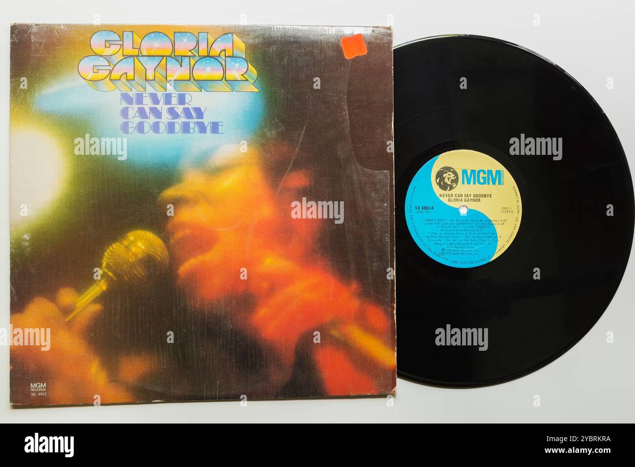 Gloria Gaynor Never Can Say Goodbye 33 1/3 tours couverture d'album longue durée et enregistrement vinyle. Banque D'Images