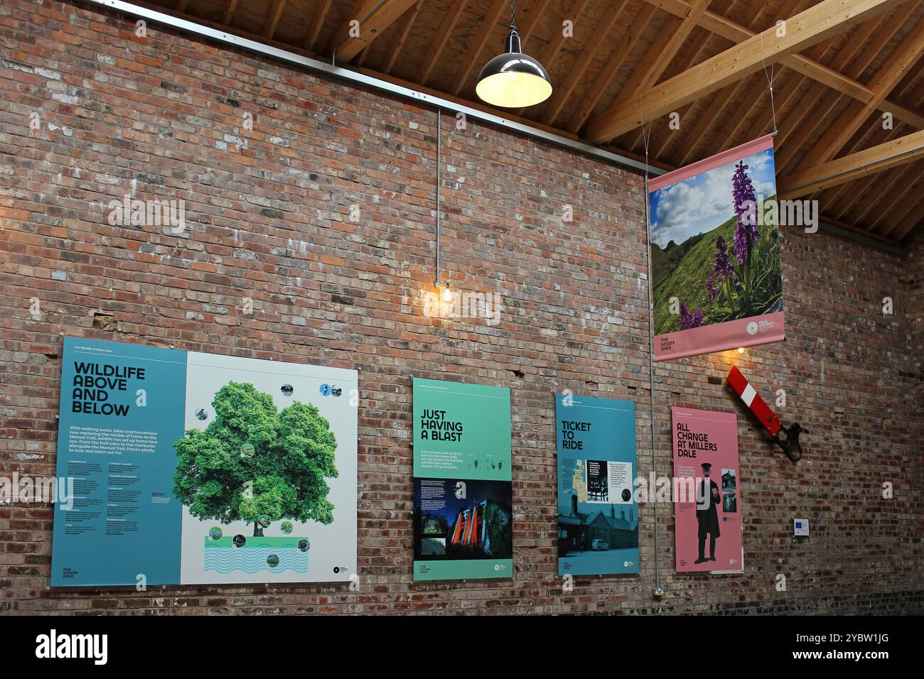 Millers Dale - le hangar de marchandises Banque D'Images