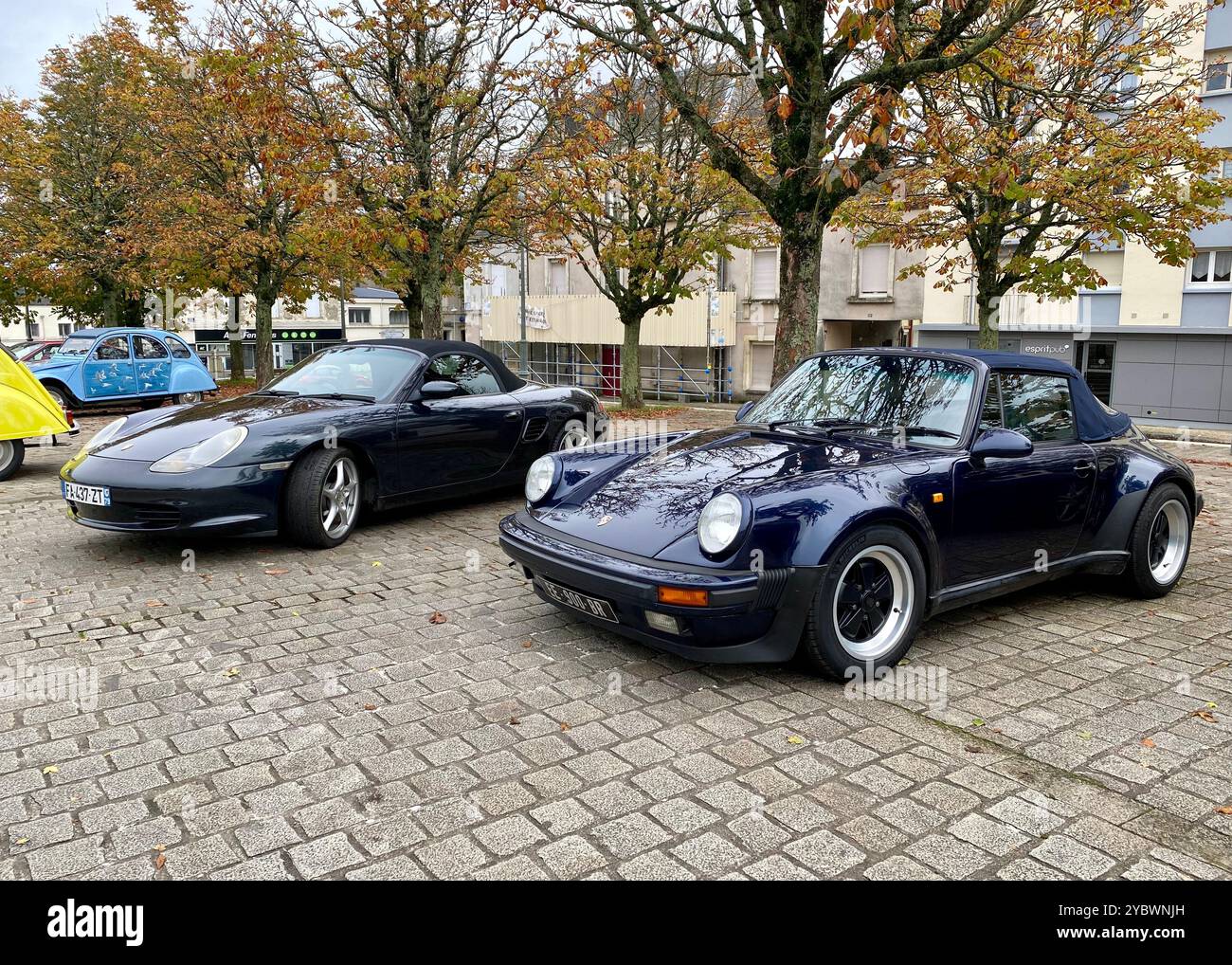 Porsche 911 et Boxster Banque D'Images