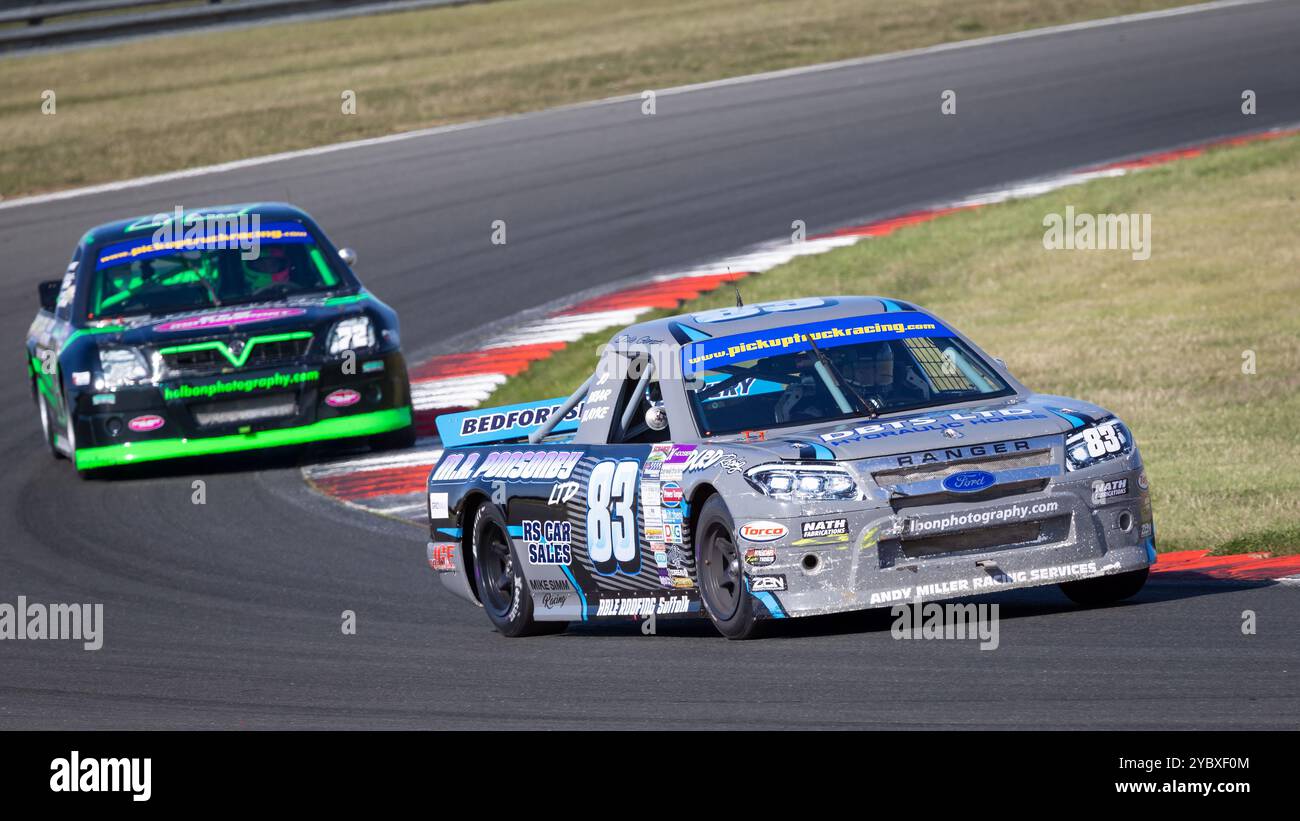 Dale Gent participe au British Pick-up Truck Racing Championship 2024 à Snetterton, Norfolk, Royaume-Uni Banque D'Images