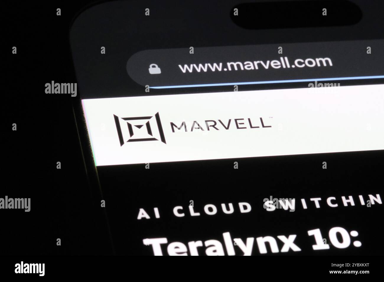 Shanghai, China-Oct.20th 2024 : logo de marque de la société Marvell Technology sur le site Web Banque D'Images