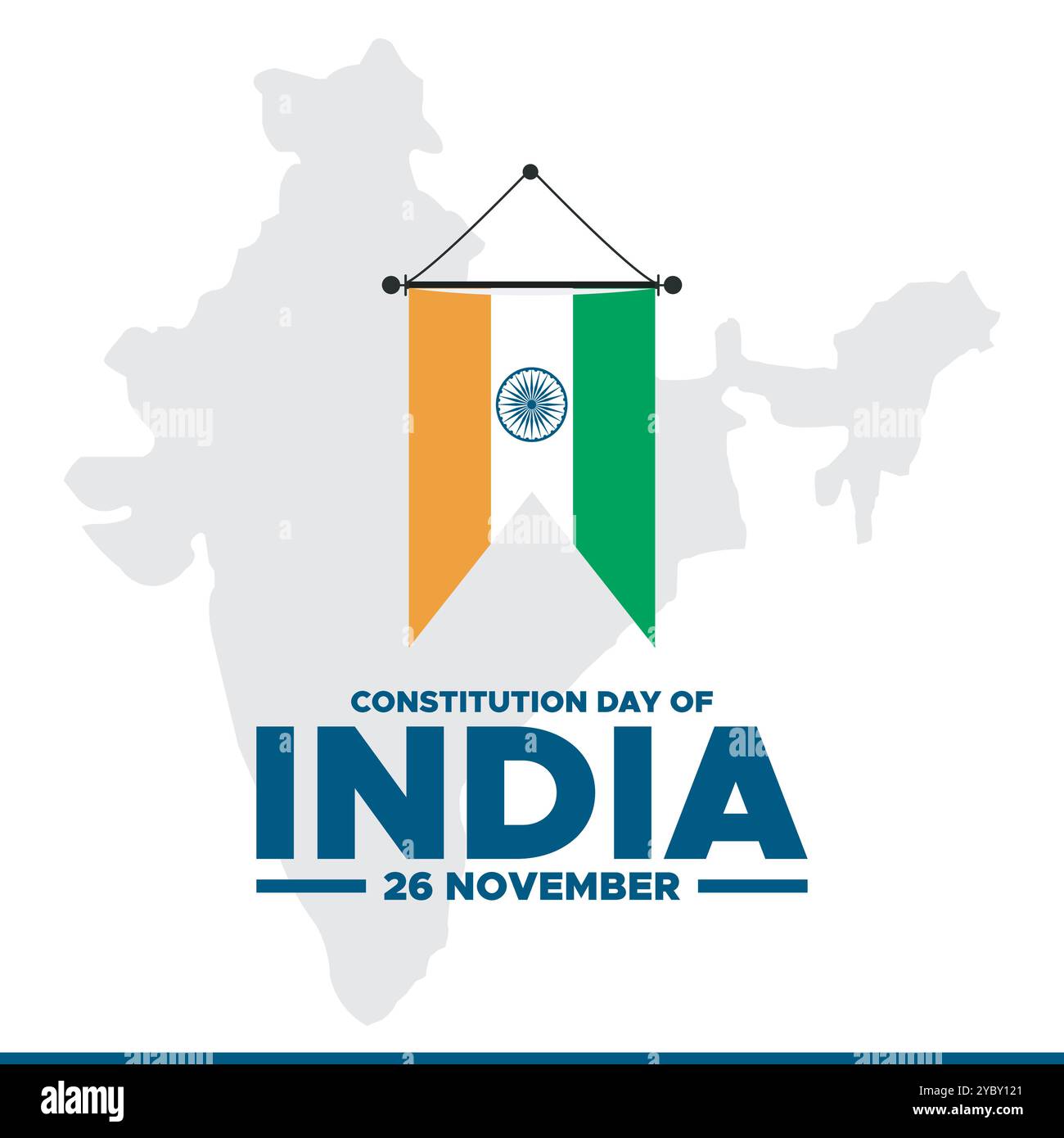 26 novembre - jour de la Constitution de l'Inde, jour de la Constitution de l'Inde et jour de la Constitution nationale, modèle de publication sur les médias sociaux de jour de la constitution indienne Illustration de Vecteur