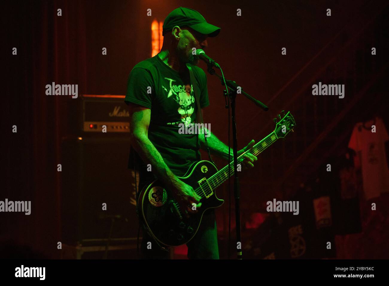 Zeke, le groupe de punk hardcore américain, se produisant à Berlin au Runners Rosk&Motor Club. Banque D'Images